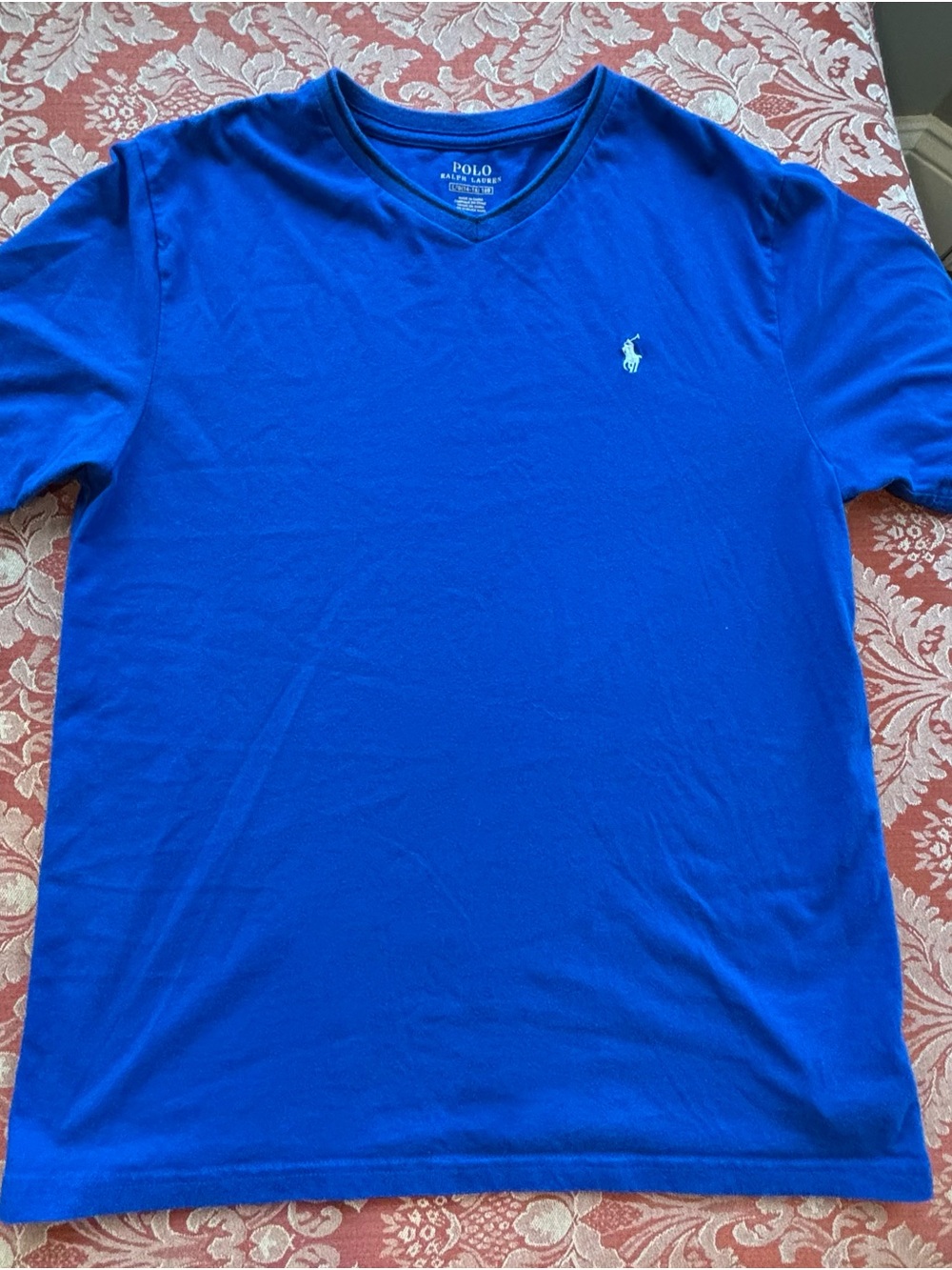 Polo by Ralph Lauren Blue V-Neck Tee
